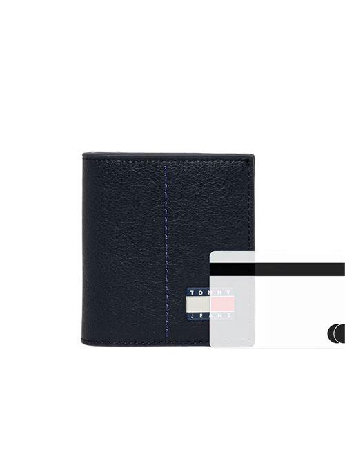 Portafoglio blu in pelle riciclata Tommy Jeans | AM0AM13698C1G